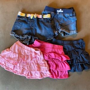 Girls 3T 10 piece lot shorts, tees and dress